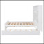 Lit double en bois avec armoire tout-en-un, tablette et prises, lit gigogne simple-773941220