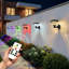 Black Dimmable Cct Changing Rgb Solar Outdoor Wall Sconce