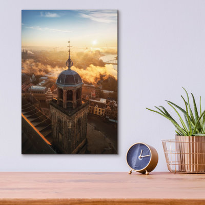  «Foggy Morning In Deventer 1» par Martin Podt, art mural en verre acrylique, 12 po x 16 po
