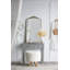 Miroir pleine longueur 66 po x 36 po, miroir arqué suspendu ou appuyé contre le mur, grand miroir doré pour le salon
