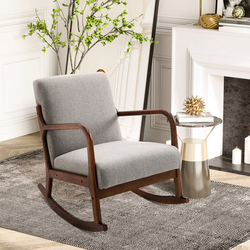 Fauteuil à bascule rembourré