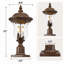 Lampadaire d'extérieur avec base pour pilier, lampe d'extérieur résistante aux intempéries pour cour de jardin