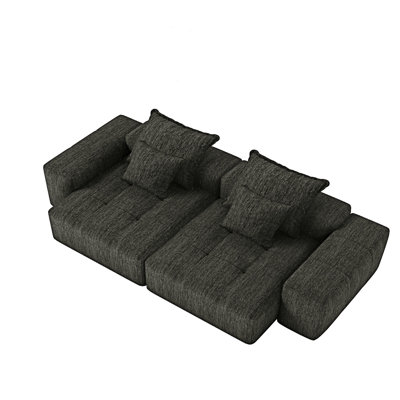 Boneless Modular Sectional Sofa With Pillows