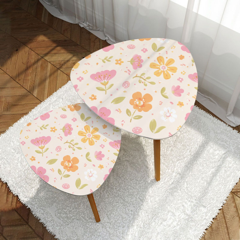 Ensemble de 2 tables basses gigognes Triangle