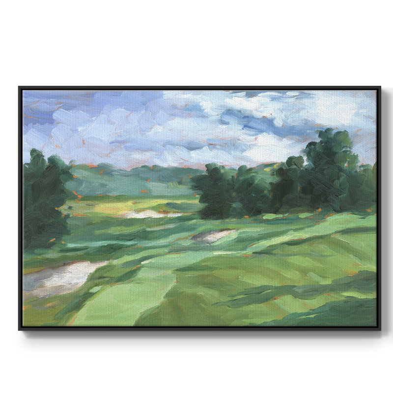 Golf Course Study IV, reproduction d'art sur toile, Noir, H 27 po x l 41 po x P 2 po