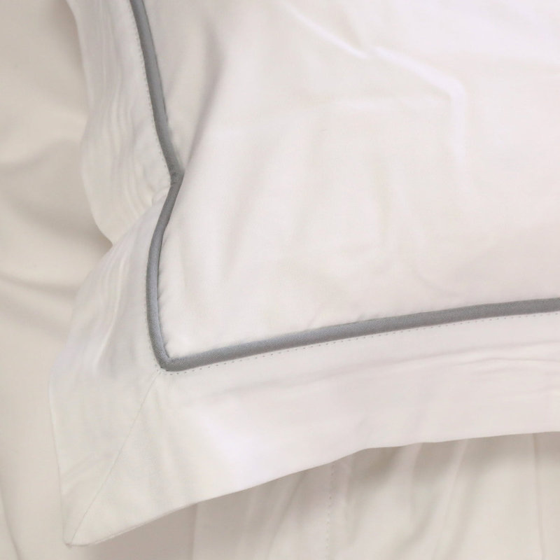 Sheena Duvet Cover, White/Ocean, Twin Duvet Cover +  1 Standard Sham