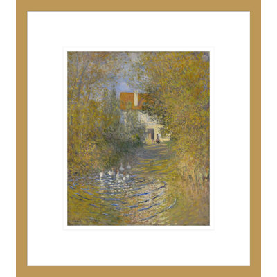 «The Geese» par Claude Monet, impression giclée sur cadre