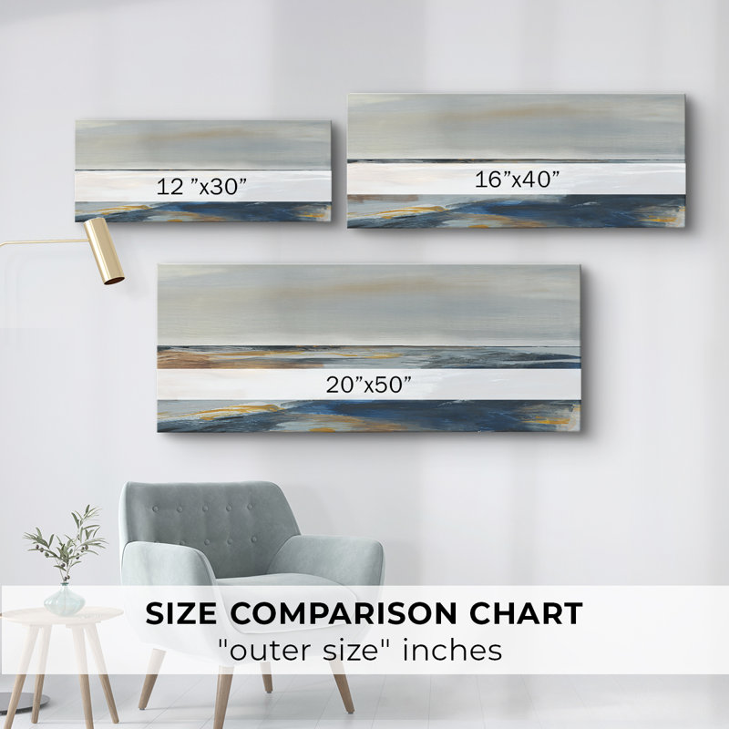 Chesapeake Dusk - Toile tendue avec châssis - Prêt à accrocher, H 12 po x l 30 po
