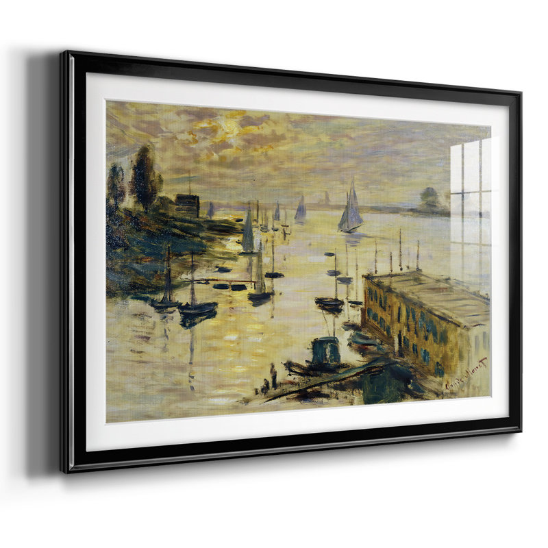 The Basin Of Argenteuil, 1874, reproduction d'art sur papier, H 15 po x l 21 po x P 1,5 po, Noir