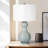 Chinyere Stoneware and Ceramic Table Lamp with Metal Accents and Fabric Shade-91956358