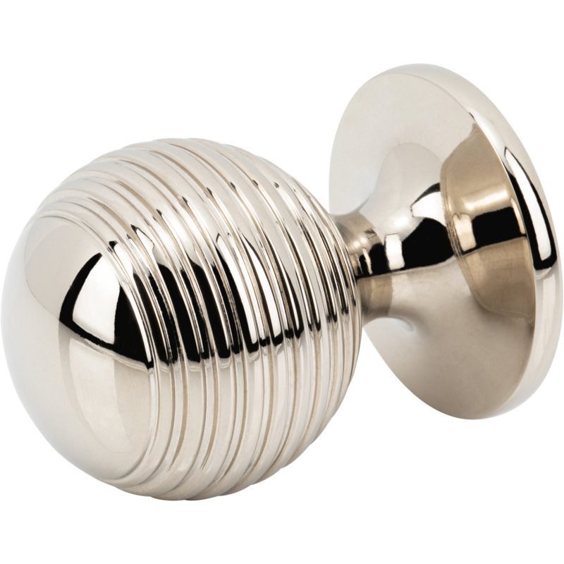 Divina 1 1/8" Diameter Round Rimmed Knob, Polished Nickel
