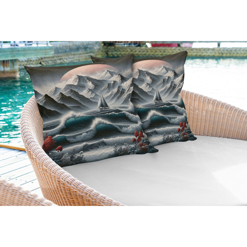 Coussin décoratif réversible en tissu, Rectangle, H 16 po x l 26 po