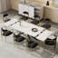 Ensemble de salle à manger rectangulaire avec chaises en tissu 70,8 "à 102,3" Louina-1026249157-1026249156-1026946460