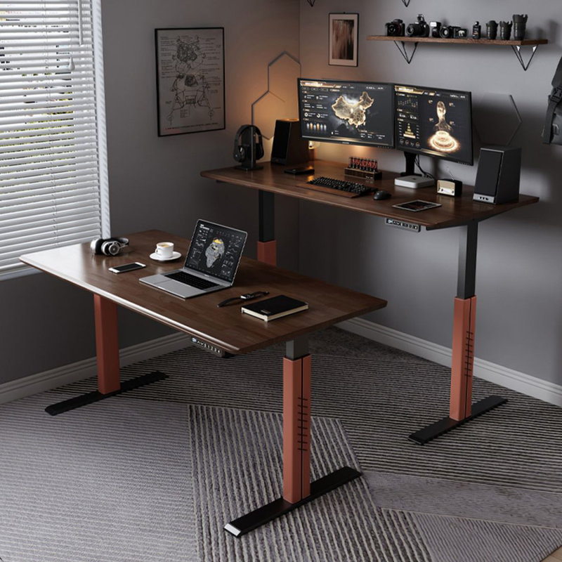 Bureau rectangulaire à hauteur réglable électrique, H 27,56 po x l 70,87 po x P 31,5 po
