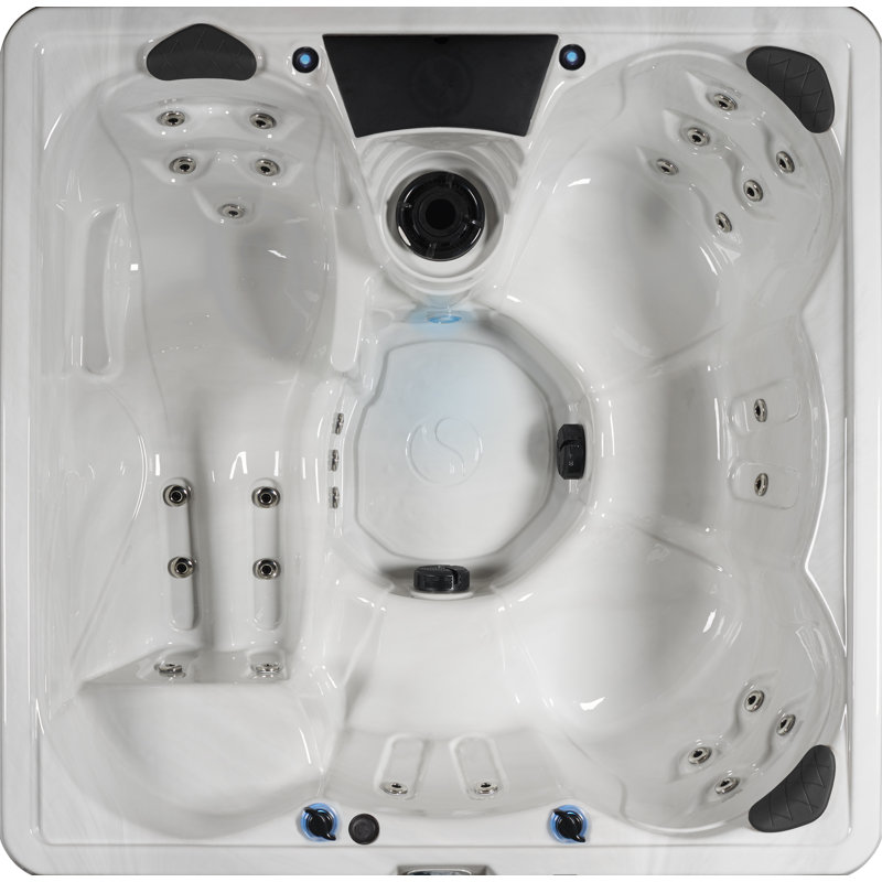 Edgewater® 5-6 Person 28-Jet Lounger Plug and Play Hot Tub with Ozonator and LED Lighting
