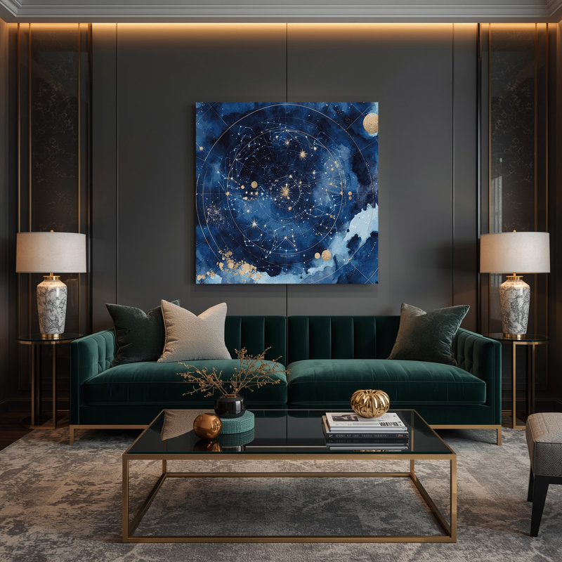 Art mural sur toile, étoile de l'hémisphère nordique, espace, H 16 po x l 16 po