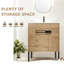 Meuble-lavabo simple avec plateau en céramique 30,28 po Craita