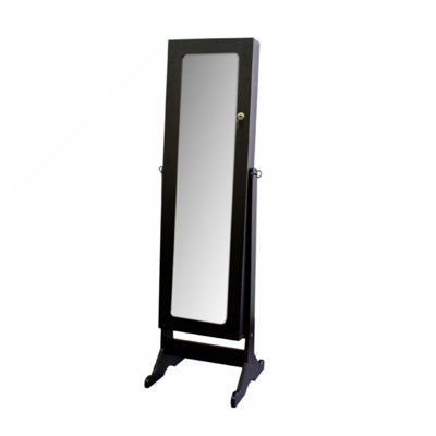 Miroir sur pied de 57 po de hauteur, finition brun espresso, forme rectangulaire