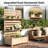 Outdoor Privacy Screen with Planter, 72.8" H x 26" W x 41.3" D, Solid Wood Freestanding Patio Privacy Divider with 2-Tier Shelf, Natural