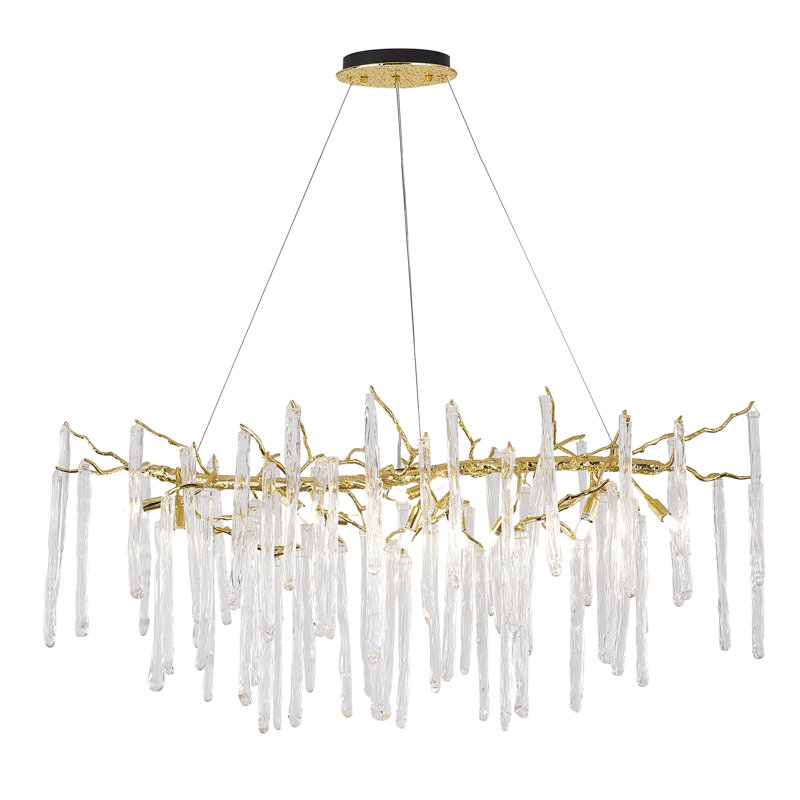 Lustre suspendu en verre 16 lumières Transitional