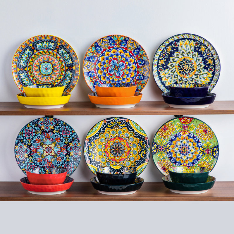 Piece Porcelain China Dinnerware Set - Service for 12