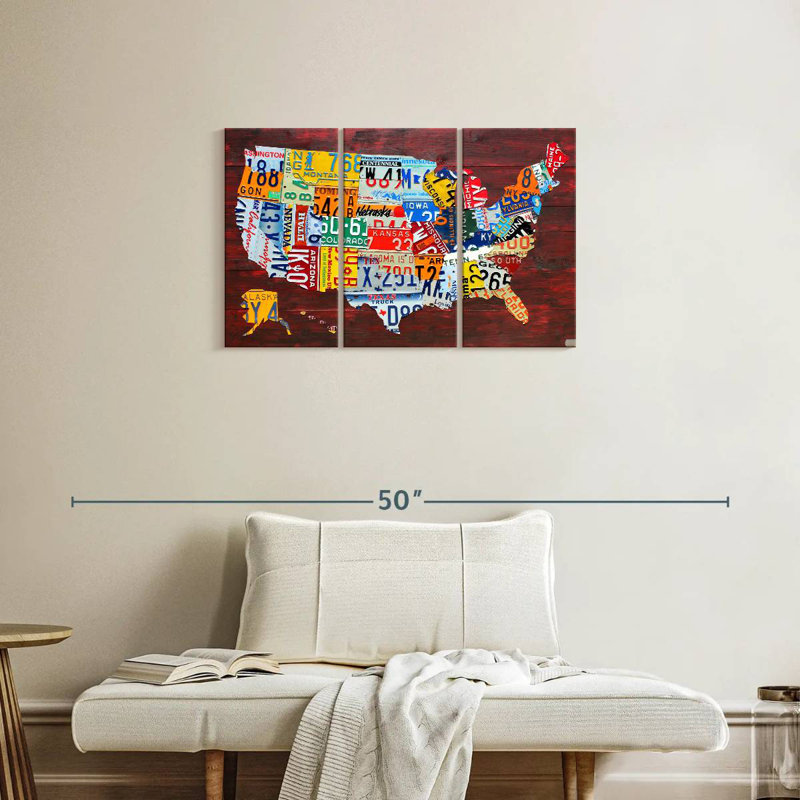 Aliaz USA Map II, 20" H x 33" W