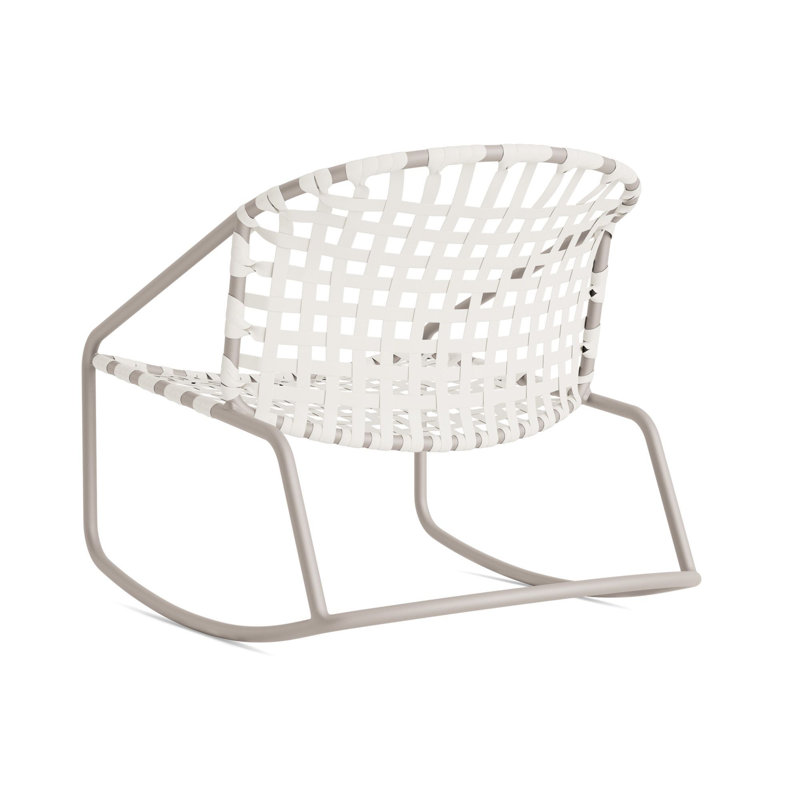 Kantan Outdoor Lounge Chair, Dove Smooth/White Lite