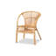 Chaise avec accoudoirs en rotin Curits en brun