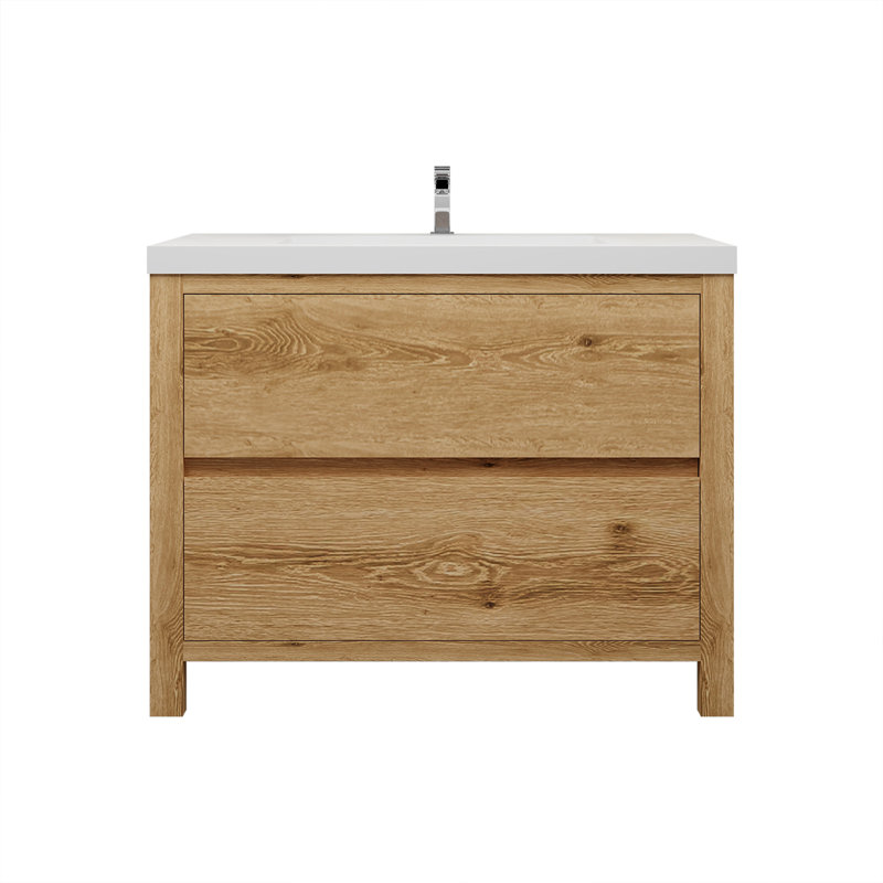 Meuble-lavabo simple avec plateau 41,5 po Cassopolis, Chêne blanc