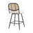 Upholstered Swivel Counter Stool With Rattan Backrest-106484847-106484846