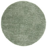 Brusch Solid Color Machine Woven Polyester Area Rug in Green