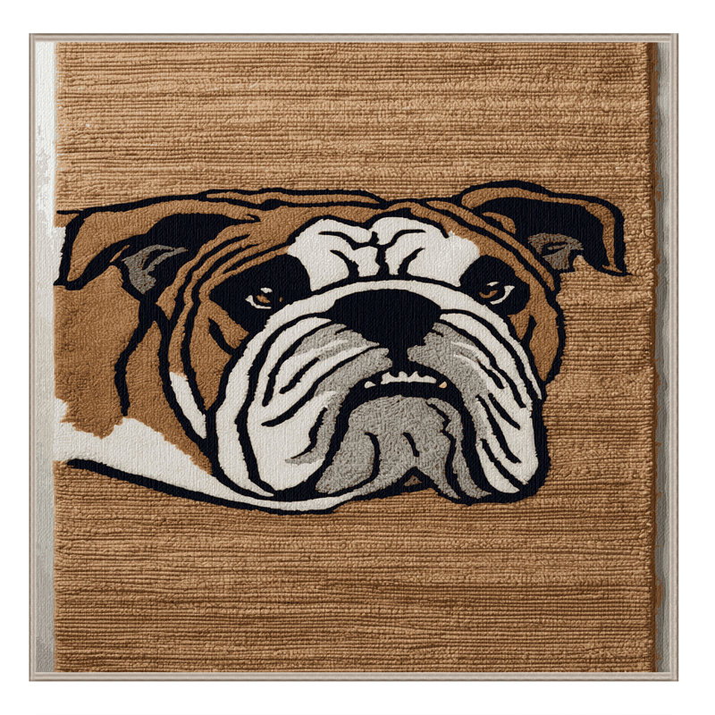  Tapis lavable Bulldog Dogs, Carré 5 pi