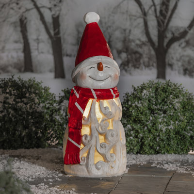 Snowman With Hat 26"H LED