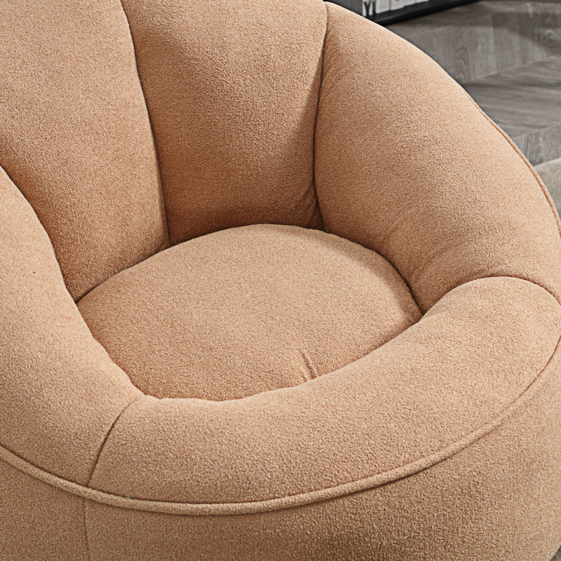Fauteuil à billes Bedding, Microfibre brun clair