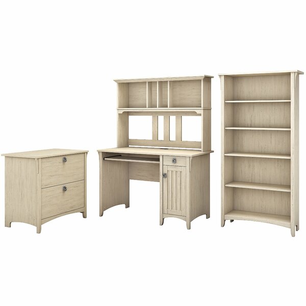 Computer Desk with Hutch, Writing Desk Study Table Storage Cabinet with  2-Tier Open Shelf & 3 Large Drawer, 59.06'' Craft Desk Workstation Desk  with