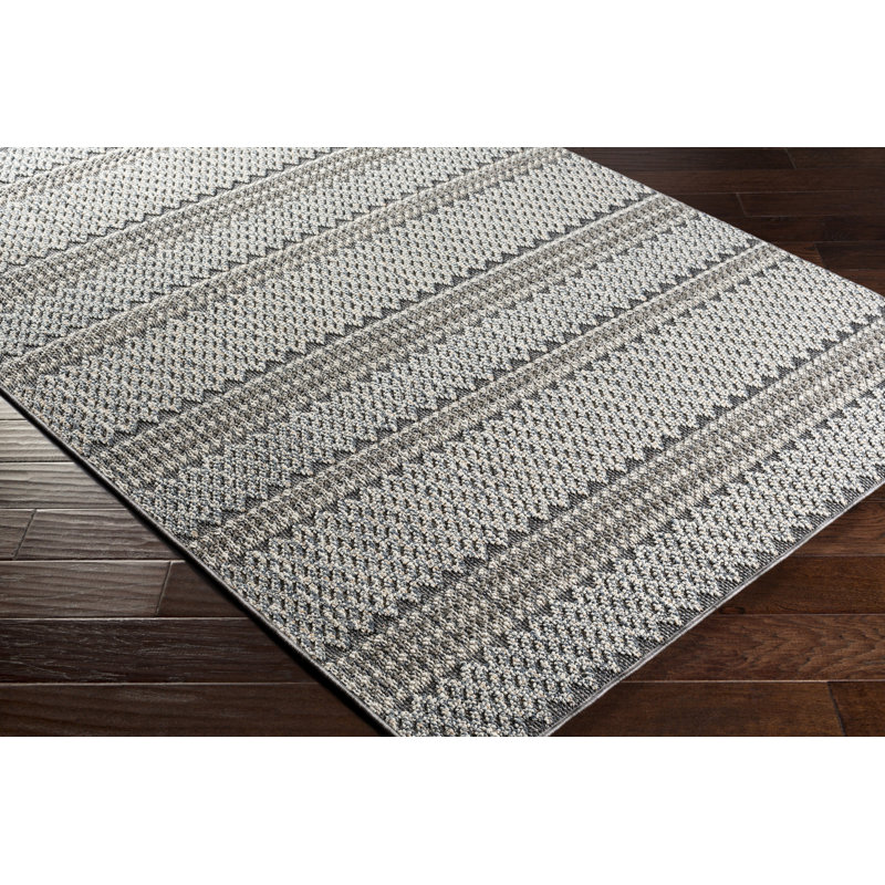Striped Indoor / Outdoor Rug, Rectangle 2' x 3'