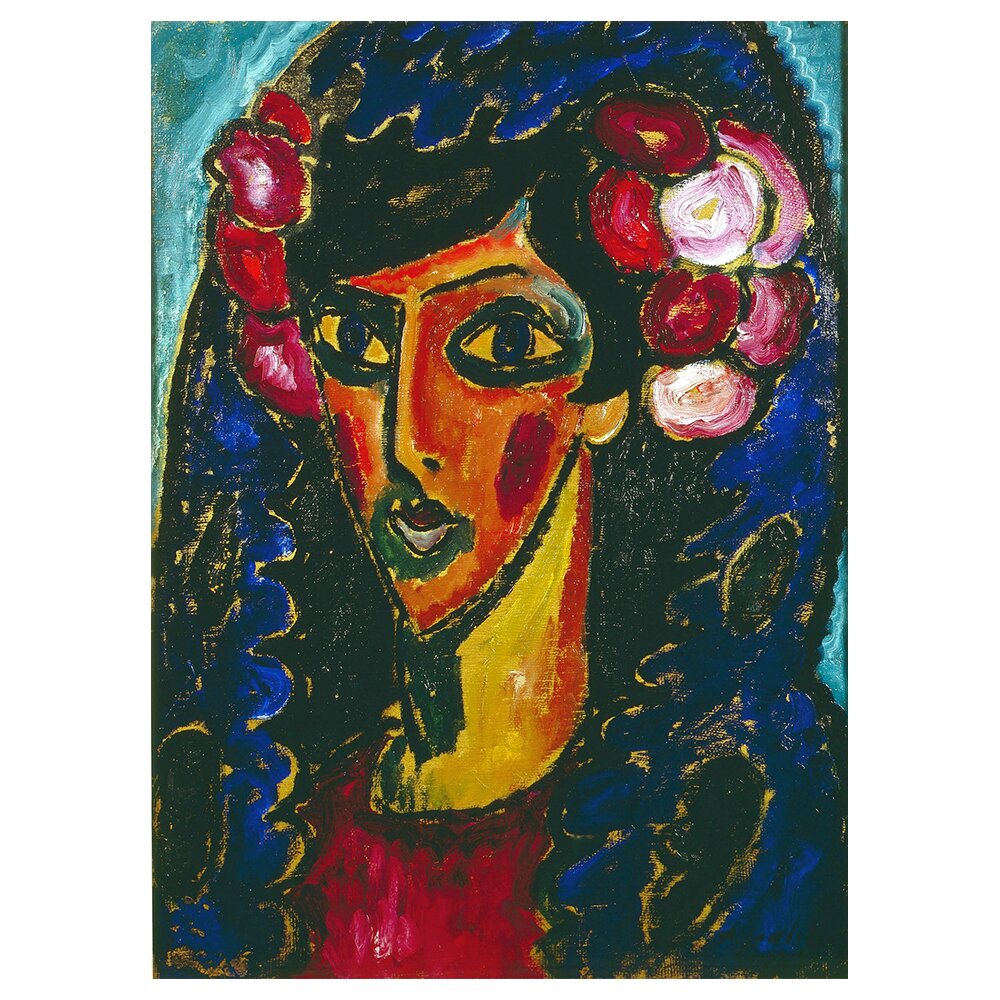 Leinwandbild The Blue Mantilla von Alexej Von Jawlensky