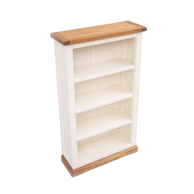 Mickel 120cm H Standard Bookcase, White, 120cm H x 70cm W x 25cm D
