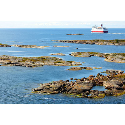 Aland Archipelago With Cruise Ship - Wrapped Canvas Print