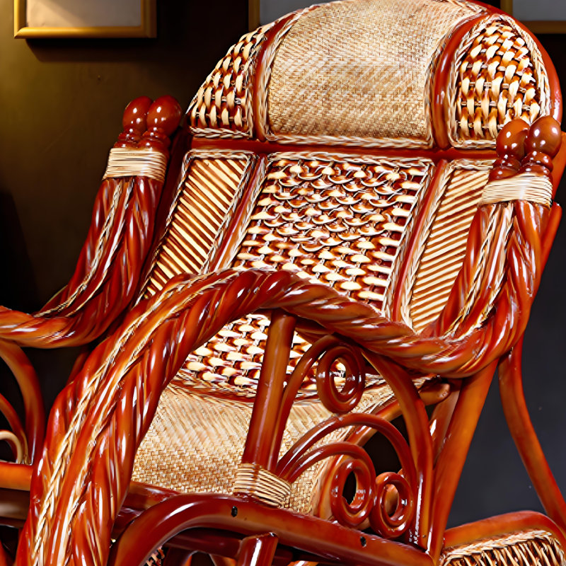 Quality rattan woven leisure home rocking chair