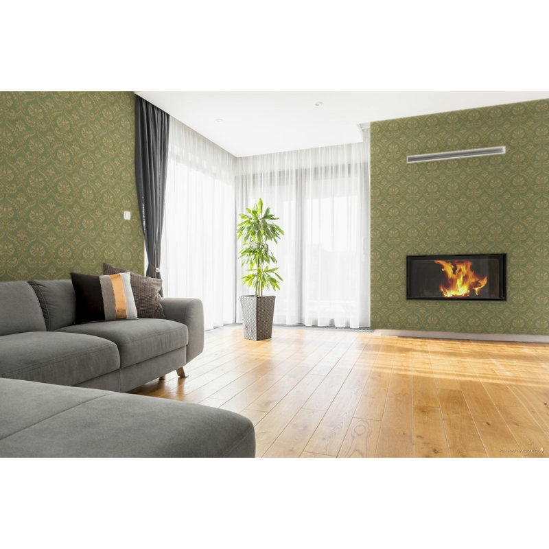 Italian Classics 4 Traditional Damask 3D Embossed Wallpaper Roll, Red