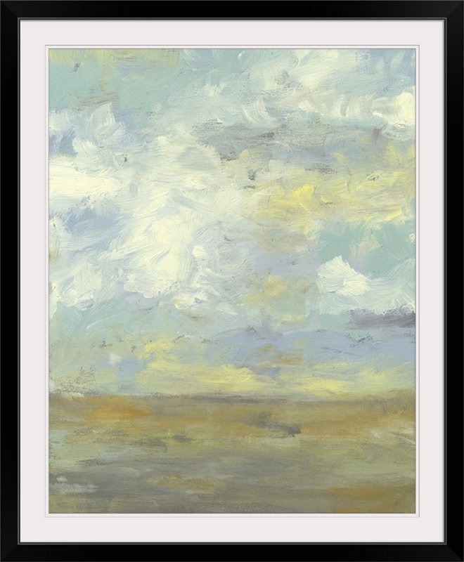« i » jennifer de la peinture, reproduction d’art Cloud Stack, H 28 po x l 24 po x P 1 po, Cadre noir