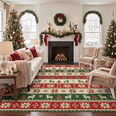 Washable Animal Print Indoor Rug