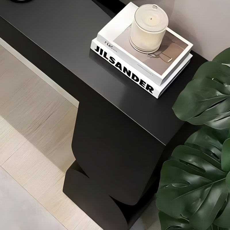Console de style italien moderne et minimaliste, 33.5" H x 51.2" W x 15.7" D, Black, Black, Black
