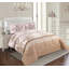 Beige Trendy Printed Bedspread Floral Design Quilted with Pillow Shams-113665298