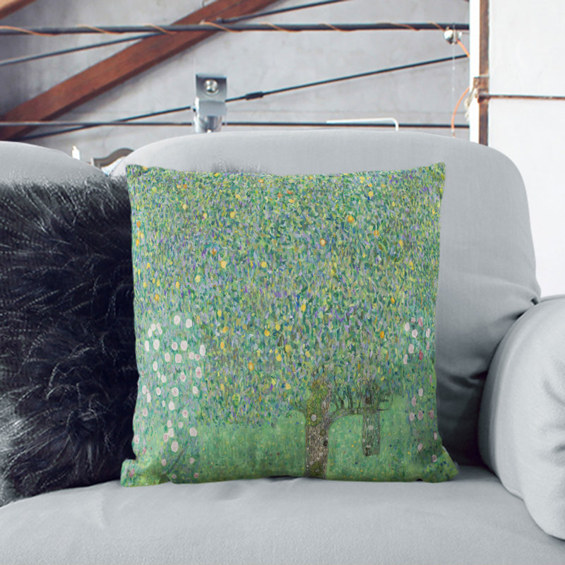 Rosebushes Under the Trees Scatter Cushion, 40cm H x 40cm W x 15cm D