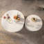 Ensemble de tables de rangement rondes blanches avec couvercle escamotable