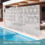 72" H x 47" W Metal Privacy Screen with Stand – Freestanding Outdoor Privacy Panel for Deck, Patio, Balcony-116511119