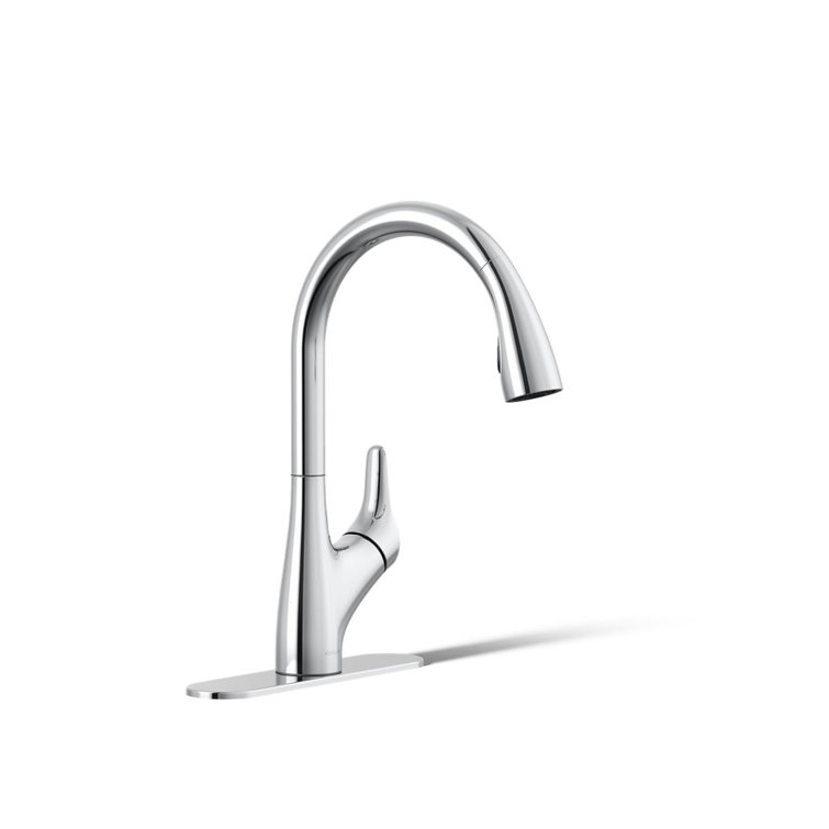 Rival Pull Down Single Handle Kitchen Faucet with Two-Function Sprayhead