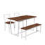 Ensemble table et chaises avec dossier, style industriel, structure solide-733659353-733659359-733659356
